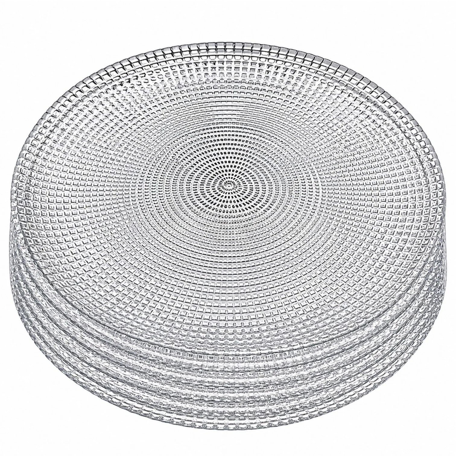 Farfurie din Sticlă 6/set, Model Cristal 18cm Engros