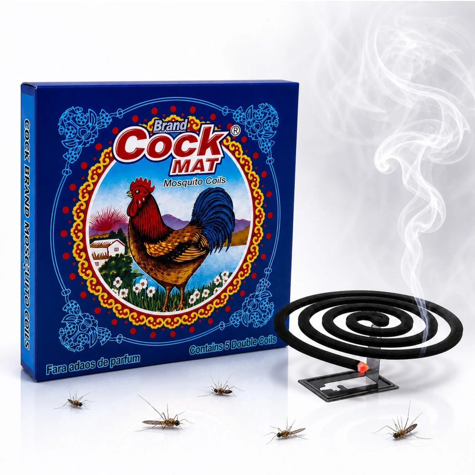 Spirale Anti-Țânțari 5/set, cu Suport Metalic, pentru Interior și Exterior Engros