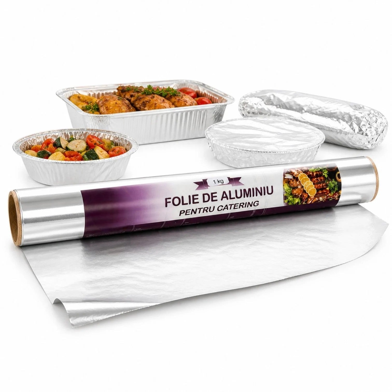Folie de Aluminiu 1kg, Rola 46cm Latime Engros