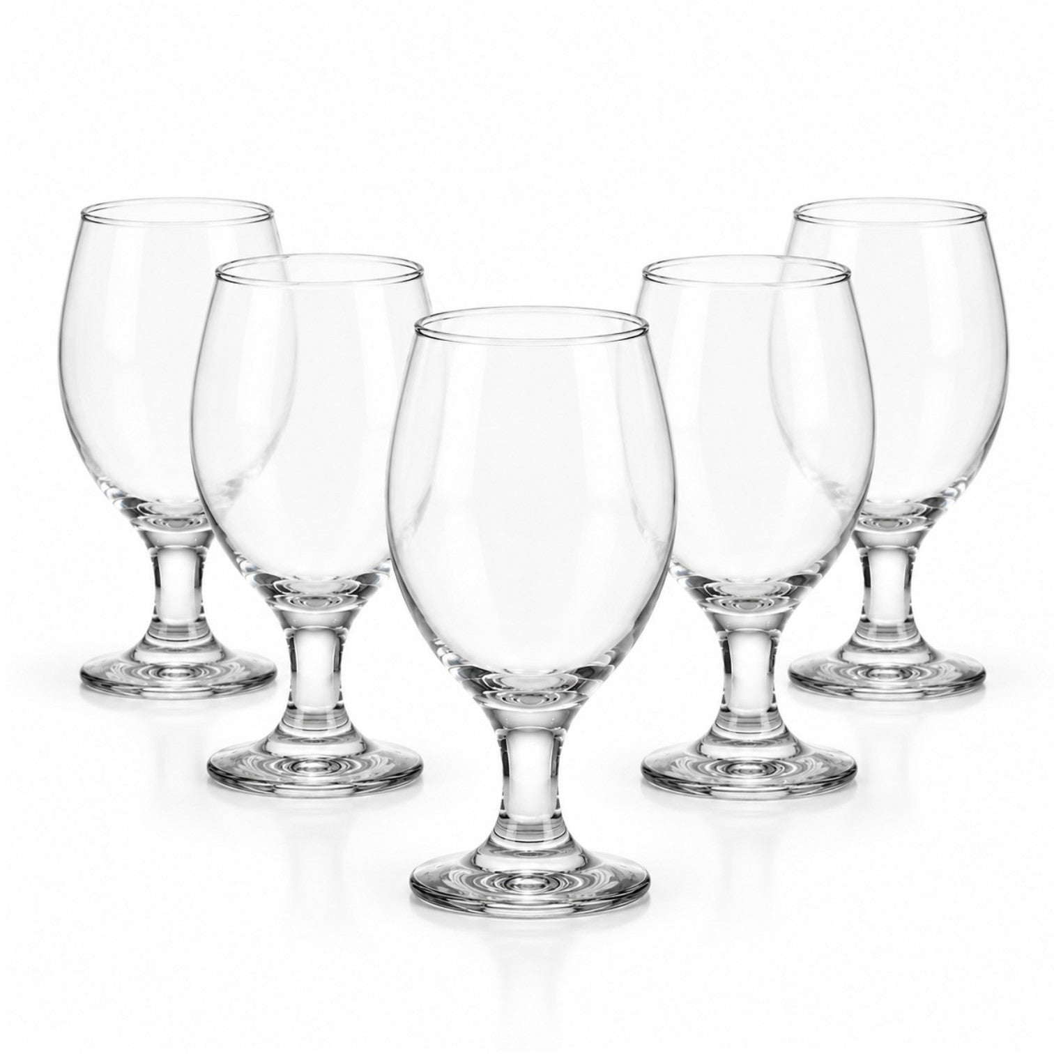 Pahar cu Picior 16cm, din Sticla 6/set, Transparent Engros