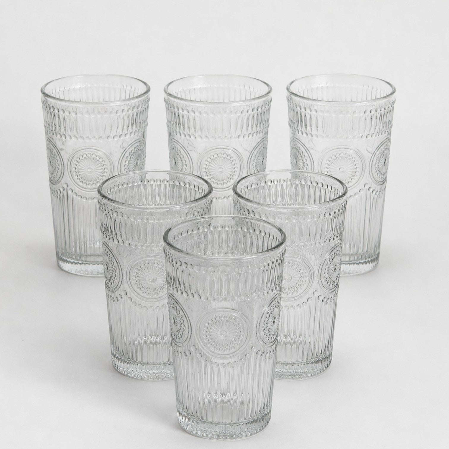 Pahar din Sticla 6/set, Model Cristal 12.5cm, Transparent Engros