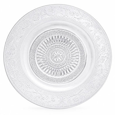 Farfurie din Sticlă 6/set, cu Model Cristal 18cm, Transparenta Engros