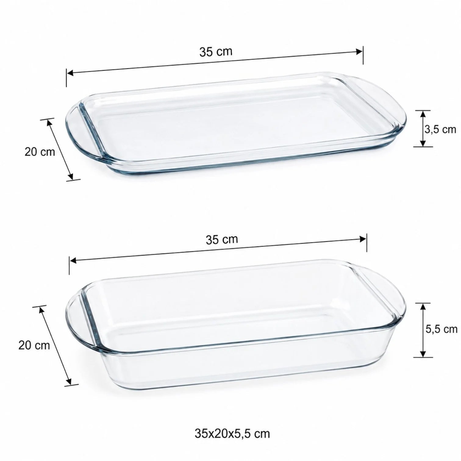 Vase Termorezistente din Sticlă pentru Cuptor, 5+1 Piese, Diferite Dimensiuni, cu Capac și Tăvi pentru Gătit Engros