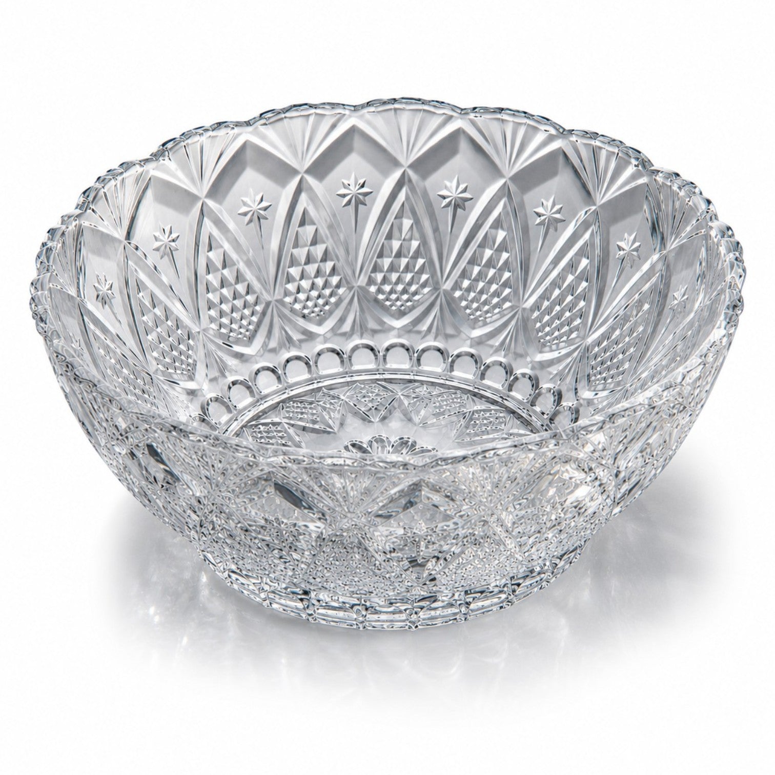 Bol din Sticlă 6/set, Model Cristal, 12.5x5.5cm, Transparent Engros