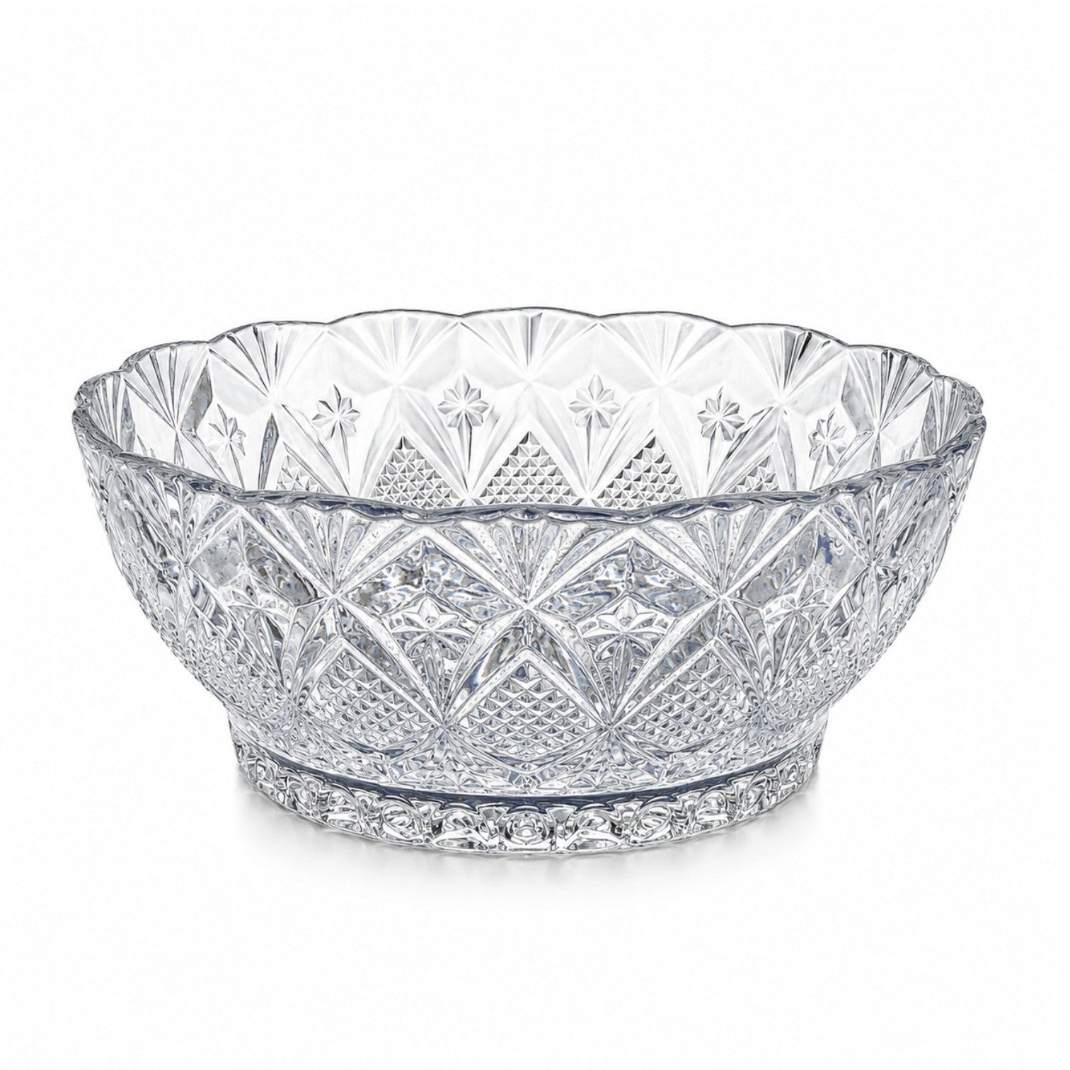 Bol din Sticla 23.5x10cm, Model Cristal Floral Engros