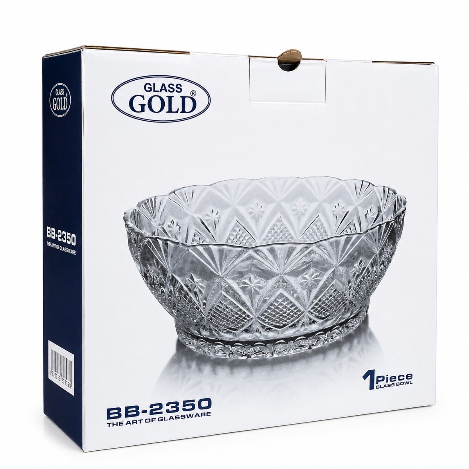 Bol din Sticla 23.5x10cm, Model Cristal Floral Engros