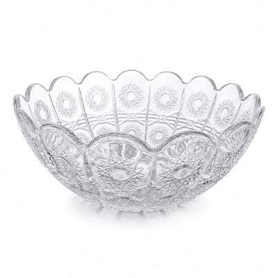 Bol din Sticlă 23.5x10cm, Model Cristal Floral Engros