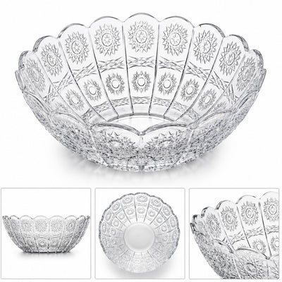 Bol din Sticlă 6/set, 12.5x5cm, Model Cristal Floral Engros