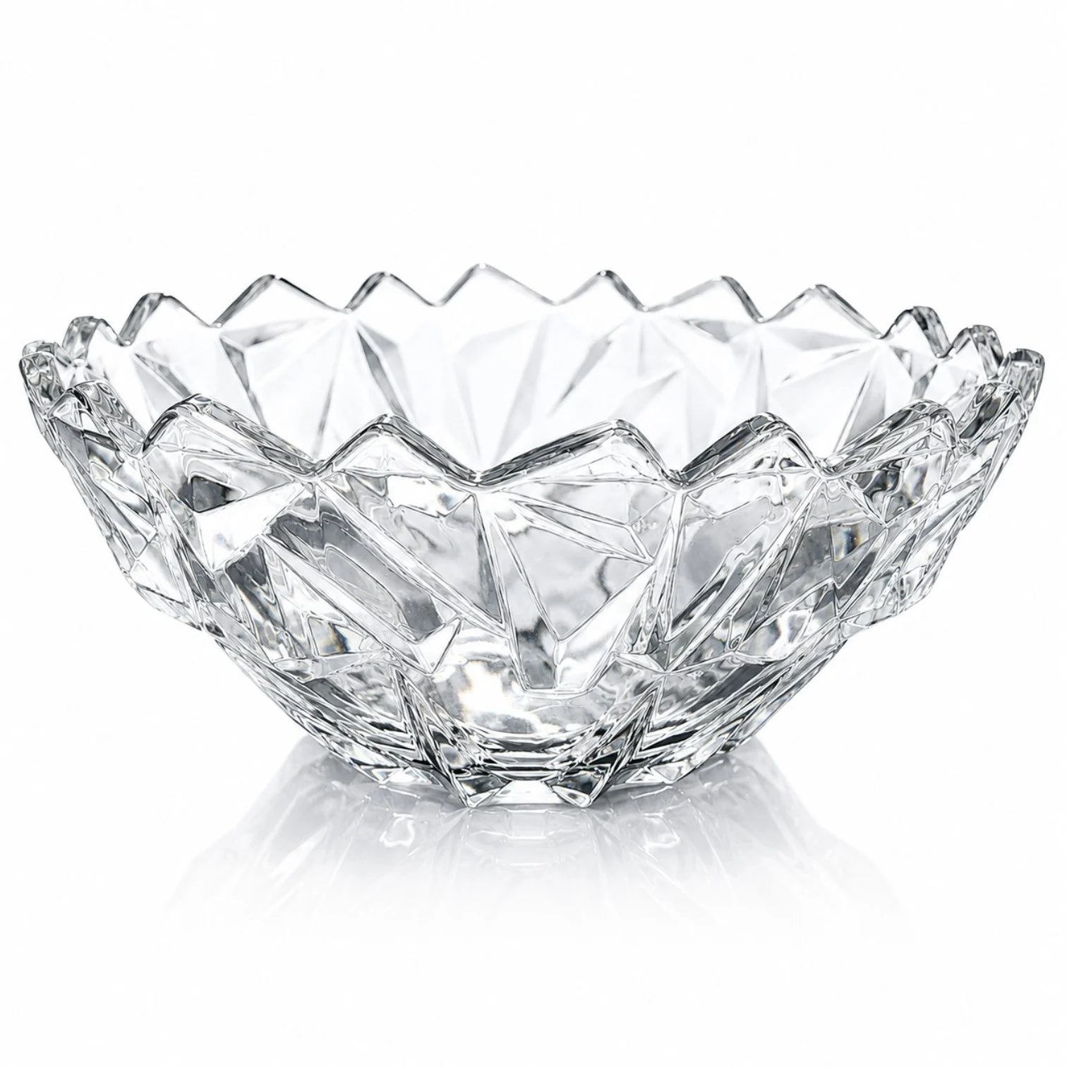 Bol din Sticlă 24x11.5cm, Model Cristal Geometric Engros
