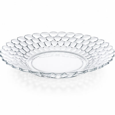 Farfurie Adâncă 12/set, din Sticlă 22cm, Model Solzi, Transparentă Engros