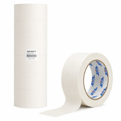 Bandă Adezivă din Hârtie 6/set, 4.8cm x 20m, Model 302D, Alb-Crem Engros