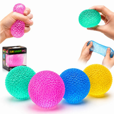 Minge Antistres Squishy 6.5cm, Cube Squeeze Ball, din Gel Elastic, Stretch & Squeeze, Diferite Culori Engros
