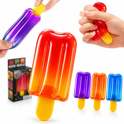 Jucarie Antistres 8cm, Tip Inghetata, Squishy din Gel Elastic, Stretch & Squeeze, Diferite Culori Engros