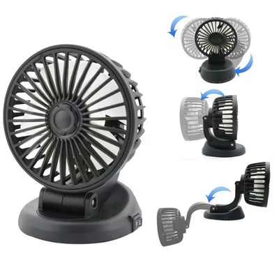 Ventilator Portabil USB 5V, 16cm, Reglaj Multi-Poziție 360°, pentru Birou și Mașină, Reîncărcabil Engros