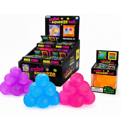 Jucărie Squishy 12/set, Model Triangular Cube Maltose 7x7cm, Model Pyramid Bubble, Anti-Stres, Diferite Culori Engros
