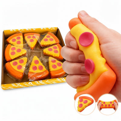 Jucărie Squishy Pizza 8 Felii/set, Anti-Stres 9x7cm Slow Rising, Model Pizza Slice Engros
