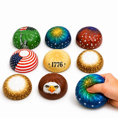Jucărie Antistres Squishy 12/set, Liberty Dumplings, 9cm, Ediție Limitată 250 Edition 1776-2026, Slow Rising, Diferite Modele Engros