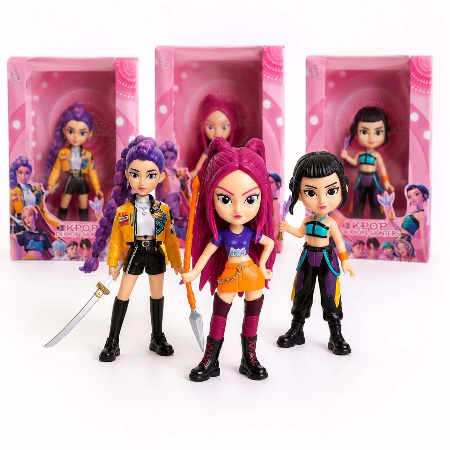 Păpușă K-Pop Demon Hunters 18cm, cu Accesorii și Cutie Cadou, Diferite Modele Engros