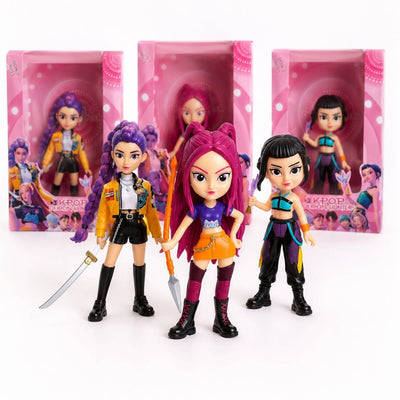 Păpușă K-Pop Demon Hunters 18cm, cu Accesorii și Cutie Cadou, Diferite Modele Engros