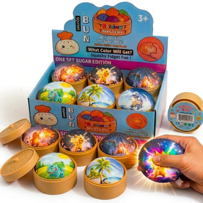 Jucărie Squishy Dumpling 9cm, în Cutie Plastic, Antistres, Model Creaturi Magice Engros