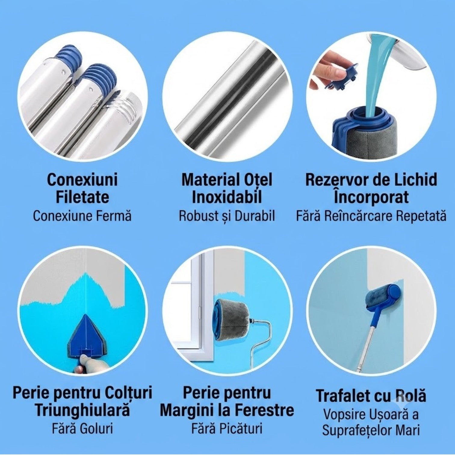 Trafalet cu Rezervor pentru Vopsit, 5 Piese, Braț Extensibil și Accesorii Incluse Engros