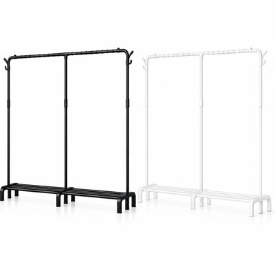Suport Metalic pentru Haine 160×39.5×153cm, cu Cârlige Laterale și Picioare din Plastic, Diferite Culori Engros