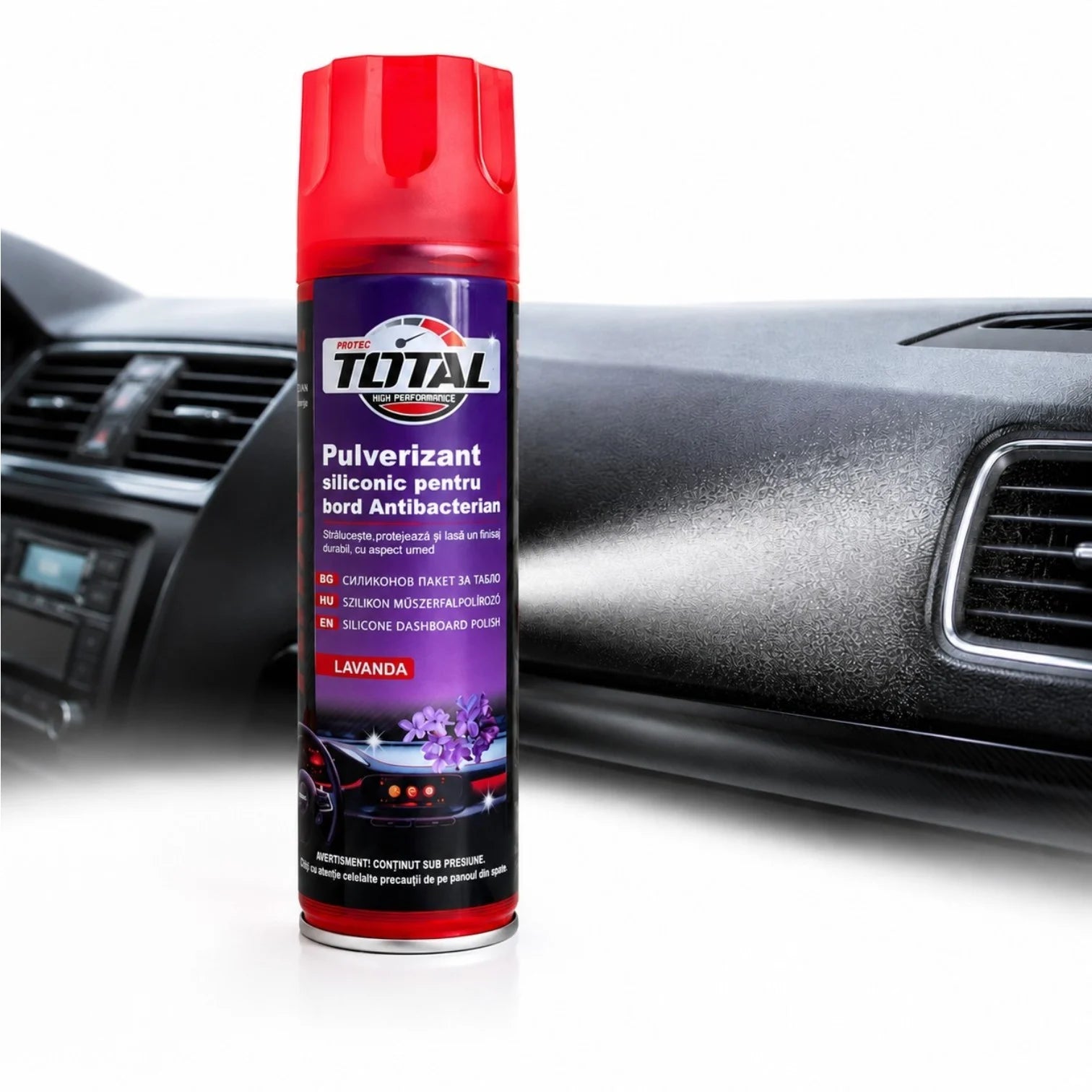 Spray Pulverizant Siliconic pentru Bord Auto 250ml, Antibacterian, Diferite Arome Engros