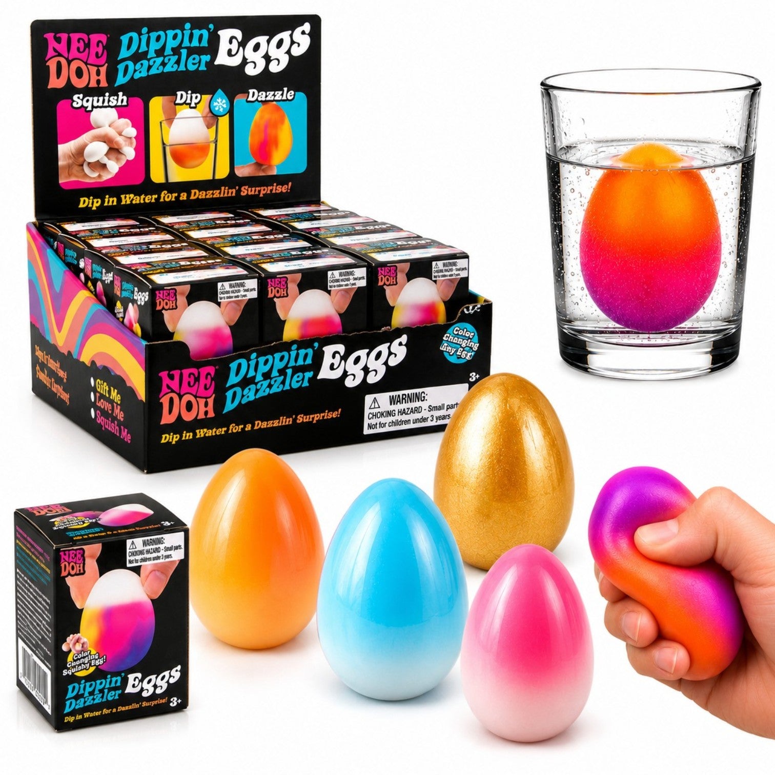 Jucarie Squishy Ou Color Changing 24/Set, 6cm, Antistres Slow Rising, Își Schimbă Culoarea în Apă, Super Moale și Elastică, Diferite Culori Engros
