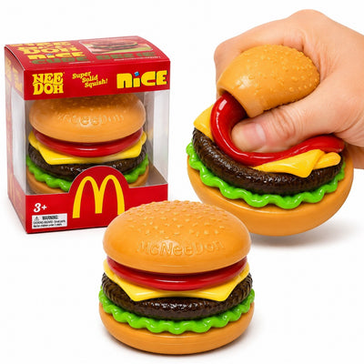 Jucărie Squishy Burger 12/set, Antistres 7×3cm Slow Rising, Model Hamburger Realist si Elastic Engros