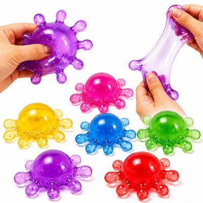 Jucarie Squishy Splash Ball Antistres 10cm, Slow Rising, Model Virus Splash, Stretch & Squeeze, Diferite Culori Engros