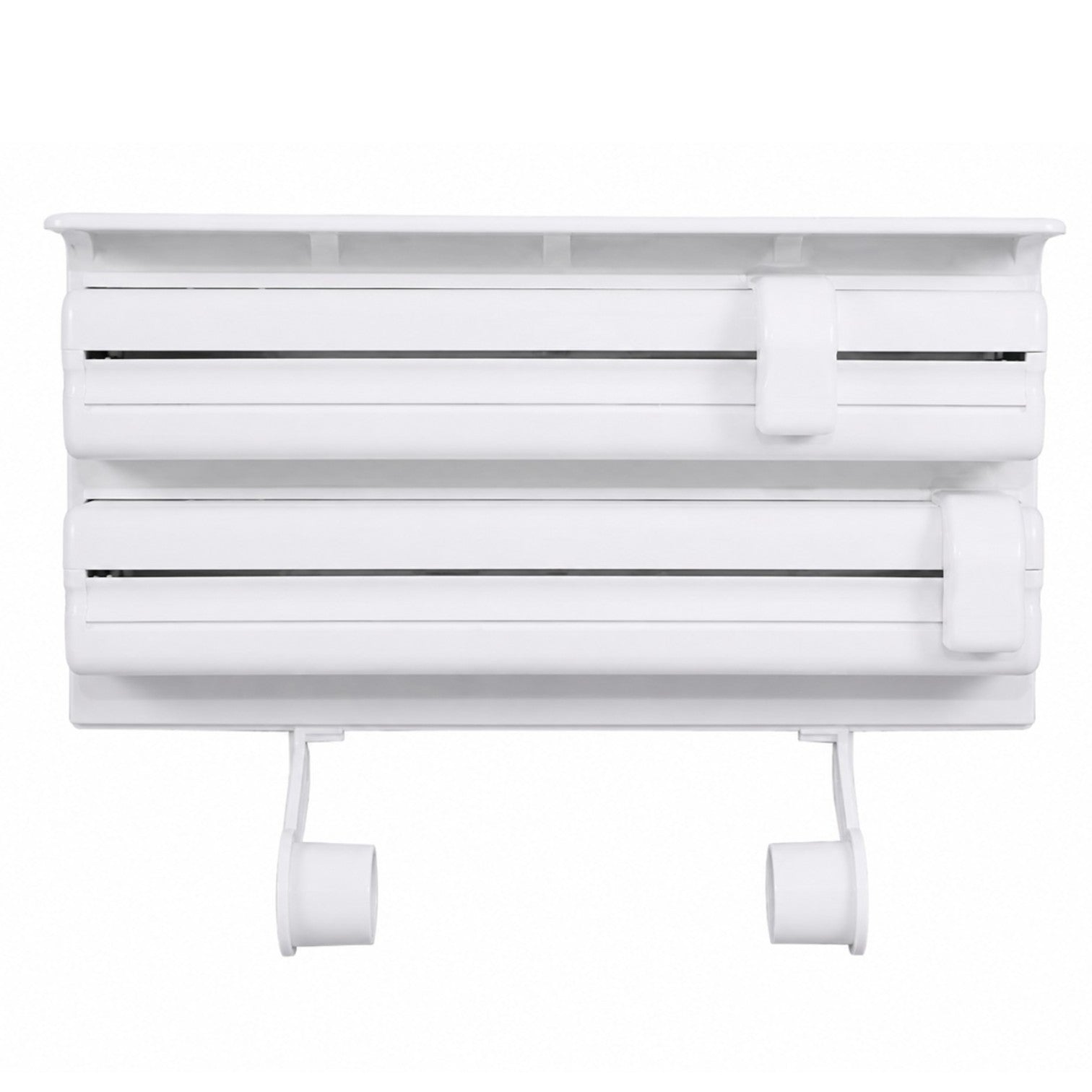 Suport Dispenser Bucătărie 3 în 1, 38cm, pentru Folie și Prosop Hârtie, cu Raft, Montare pe Perete Engros