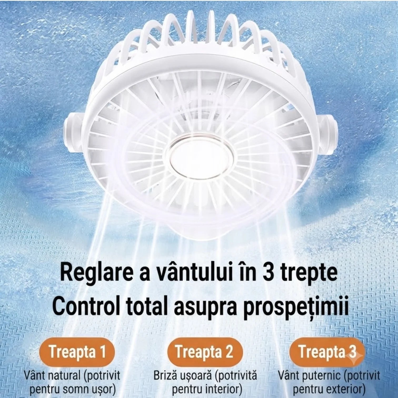 Ventilator Portabil cu Clemă, 20×15cm, USB, Rotire 360°, 3 Trepte de Viteză, Montare pe Birou sau Perete, Silențios, Diferite Culori Engros