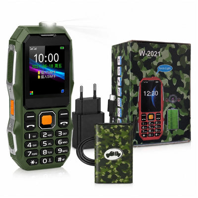 Telefon Mobil Robust W-2021, Dual SIM, 11.5x5cm, Baterie Mare, Lanternă LED, Difuzor Puternic, Radio FM, Multimedia și Taste Engros