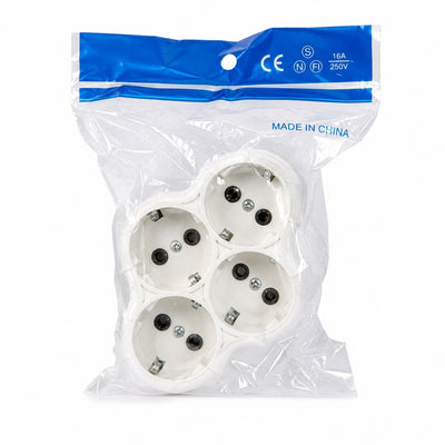 Adaptor Multiplu 4 Prize 16A, 250V, 3680W, cu Împământare Engros
