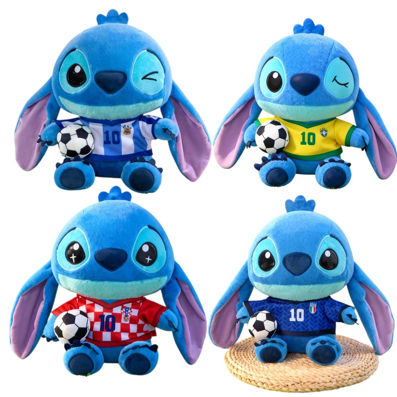 Jucărie de Pluș Stitch Fotbal 25cm, Ediția Campionatului Mondial, cu Minge de Fotbal Engros
