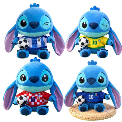 Jucărie de Pluș Stitch Fotbal 25cm, Ediția Campionatului Mondial, cu Minge de Fotbal Engros