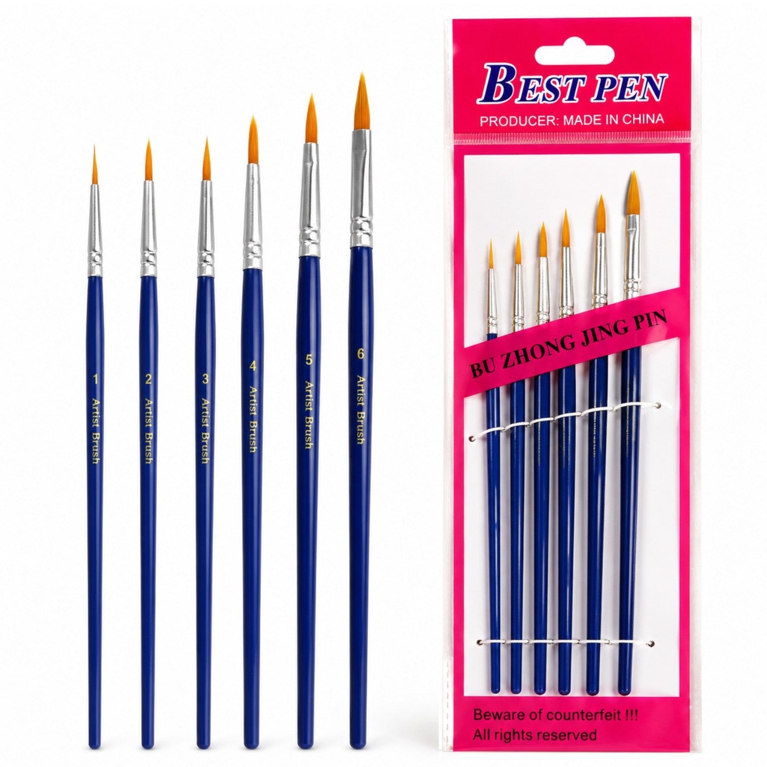 Pensule pentru Pictura 6/set, Diferite Dimensiuni Engros