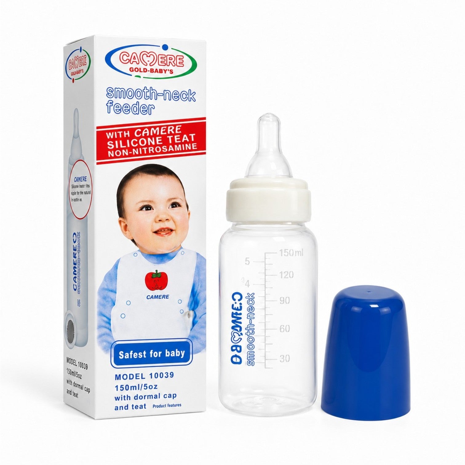 Biberon din Plastic 125ml, cu Tetina din Silicon, 6/Set, Engros