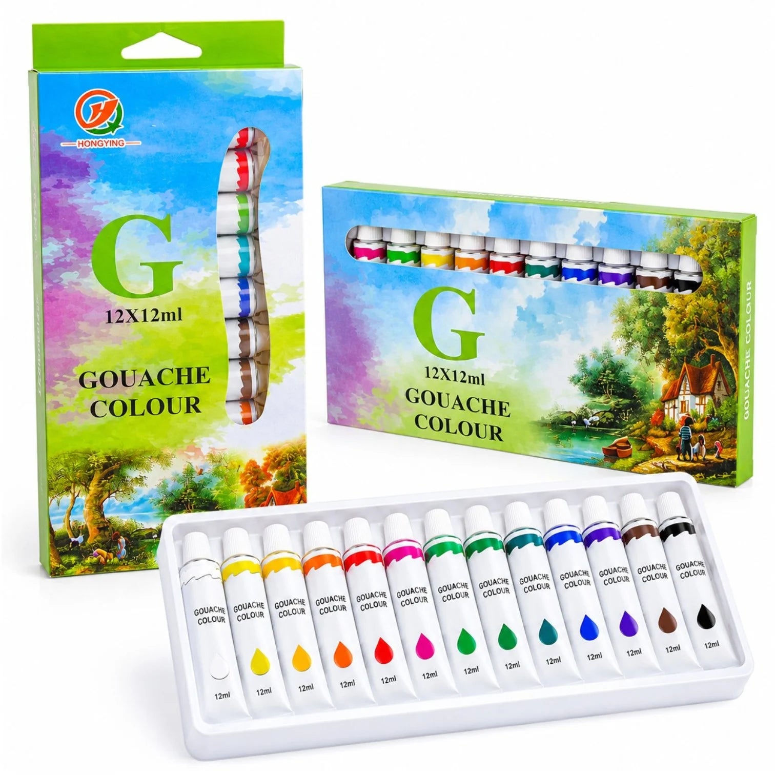 Vopsele Gouache 12ml, pentru Pictură 12 Culori Engros