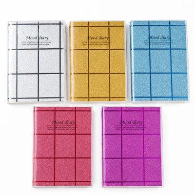 Agendă Glitter 12/set, Copertă Lucioasă, Mini Carnet Dictando 10x8cm, Diferite Modele Engros