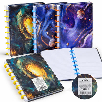 Agendă A5 cu Sistem de Discuri 21×16cm, Copertă din Piele Sintetică PU, Caiet Dictando, Diferite Modele Engros
