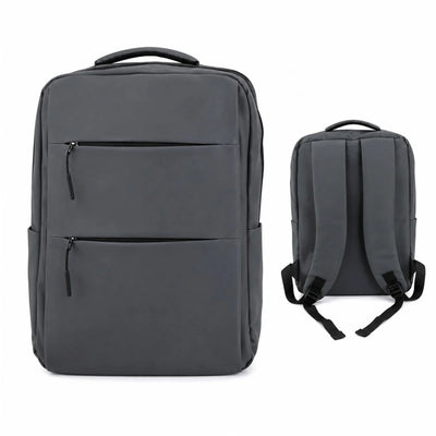 Ghiozdan cu 3 Fermoare 42×30×12cm, Port USB, Rucsac pentru Laptop, din Piele Ecologică, Engros