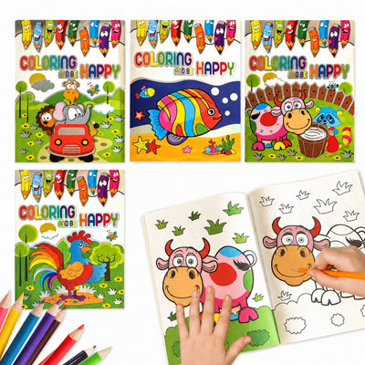 Carte de Colorat 12/set, pentru Copii 28.5×21cm, Diferite Modele Engros