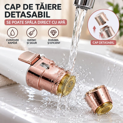 Aparat Electric 2 in 1 pentru Sprancene si Epilare Faciala 13.5cm, cu Lumina LED, 2 Capete, Reincarcabil USB Engros