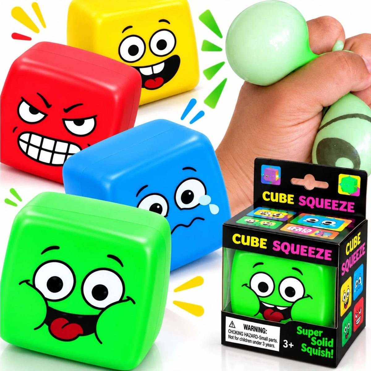 Cub Antistres Squishy 5.5cm cu Spuma in Interior, Diferite Modele si Culori Engros