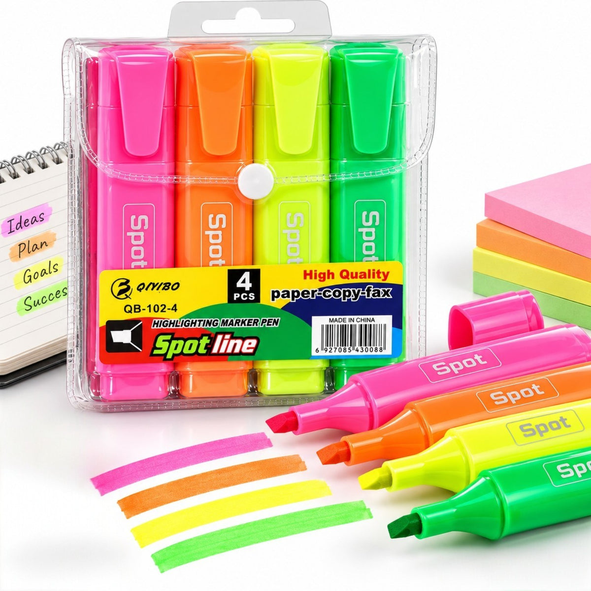 Markere Evidentiatoare 4/Set, Diferite Culori, Neon Engros