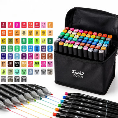 Markere 60/Set Doua Capete, Gentuta, Carioci Multicolor, 15 cm Engros