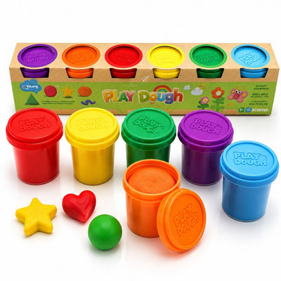 Plastelina Colorata pentru Copii 6/set Diferite Culori, la Borcanas Engros