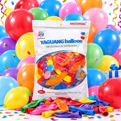 Baloane Latex 100/set, pentru Petreceri și Evenimente, Diferite Culori Engros