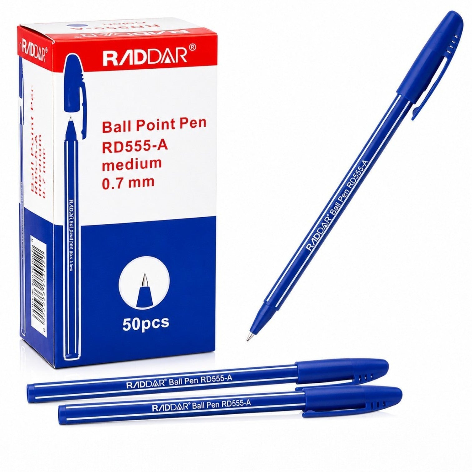 Pix cu Bila 50/set, 0.7mm, Scriere Albastra Engros